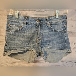 Mango Denim Blue Women's Shorts Size 2